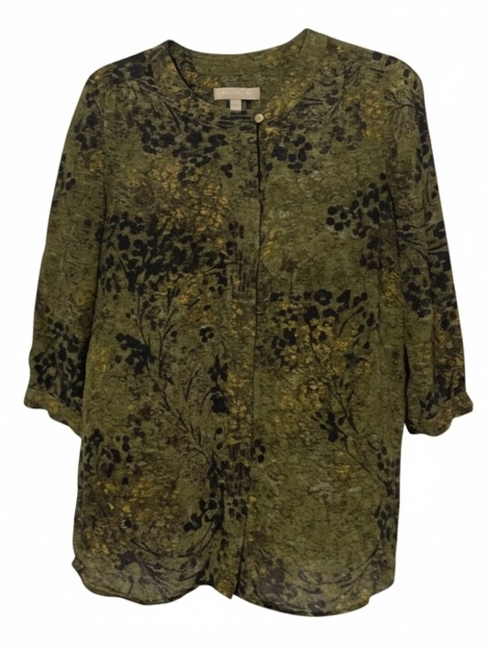 Banana Republic Tops - Banana Republic 100% Silk Floral Tunic Button Down Blouse  Size 4